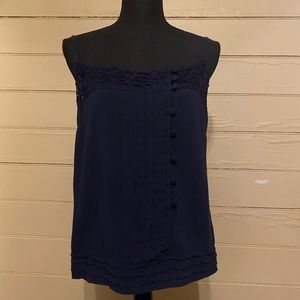 Charlotte Russe navy blue top spaghetti strap SZ L